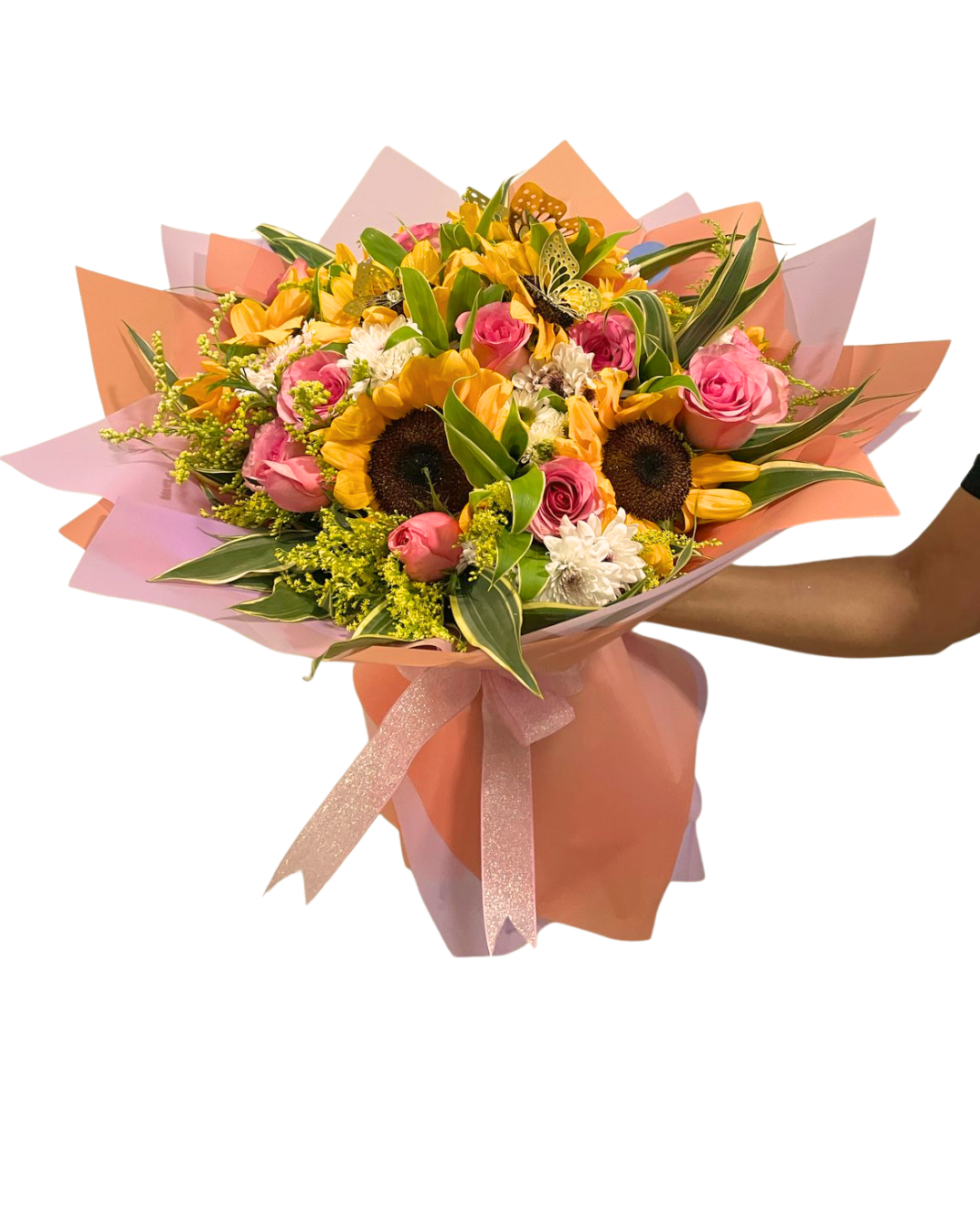 Ramo Especial de Rosas y Girasoles